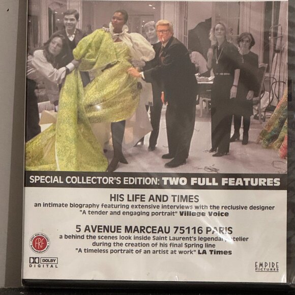 Yves St. Laurent, DVD,"His life and Times" &"5 Avenue Marceau",New,Sealed - Picture 3 of 4